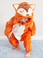 Baby Animal Onesies Hooded Zipper Homewear Halloween Pajamas