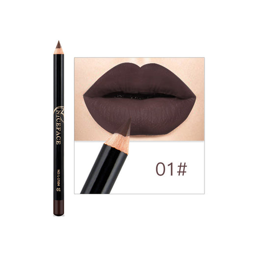12 Nude Matte Lipstick Pencil Lip Contouring Waterproof