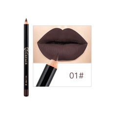 12 Nude Matte Lipstick Pencil Lip Contouring Waterproof