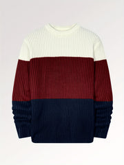 Men's Block Crew Neck Pullover Knit Sweater Top