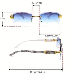Geometric Sunglasses Gradient Lens Metal Hinge Outdoor Eyewear UV400