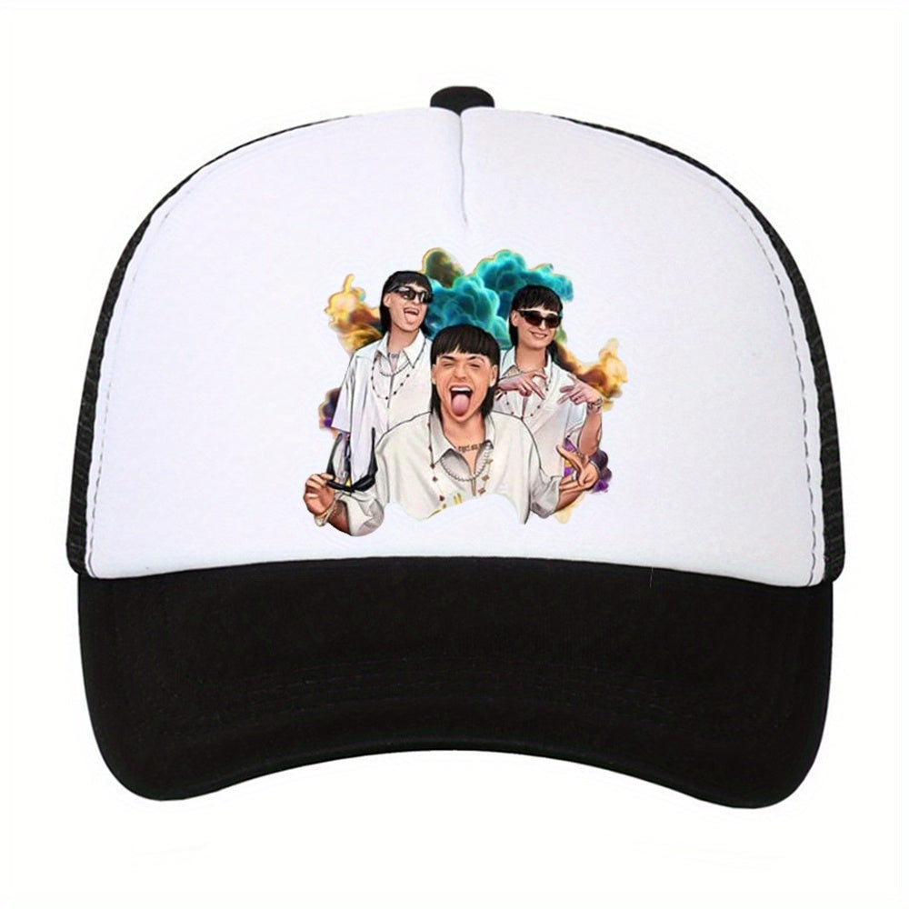 Men's Cartoon Print Baseball Hat Hip Hop Sunshade Dad Truck Hat