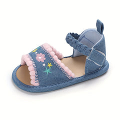 Baby Girls Open Toe Sandals Lightweight Breathable Anti Slip Sandals