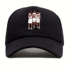 Unisex Mesh Sunshade Breathable Baseball Cap with Stars Embroidery