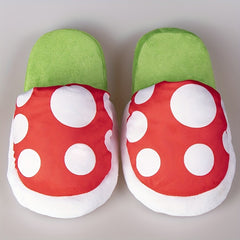 Polka Dot Pattern Slippers Plush Lined Warm Home Shoes