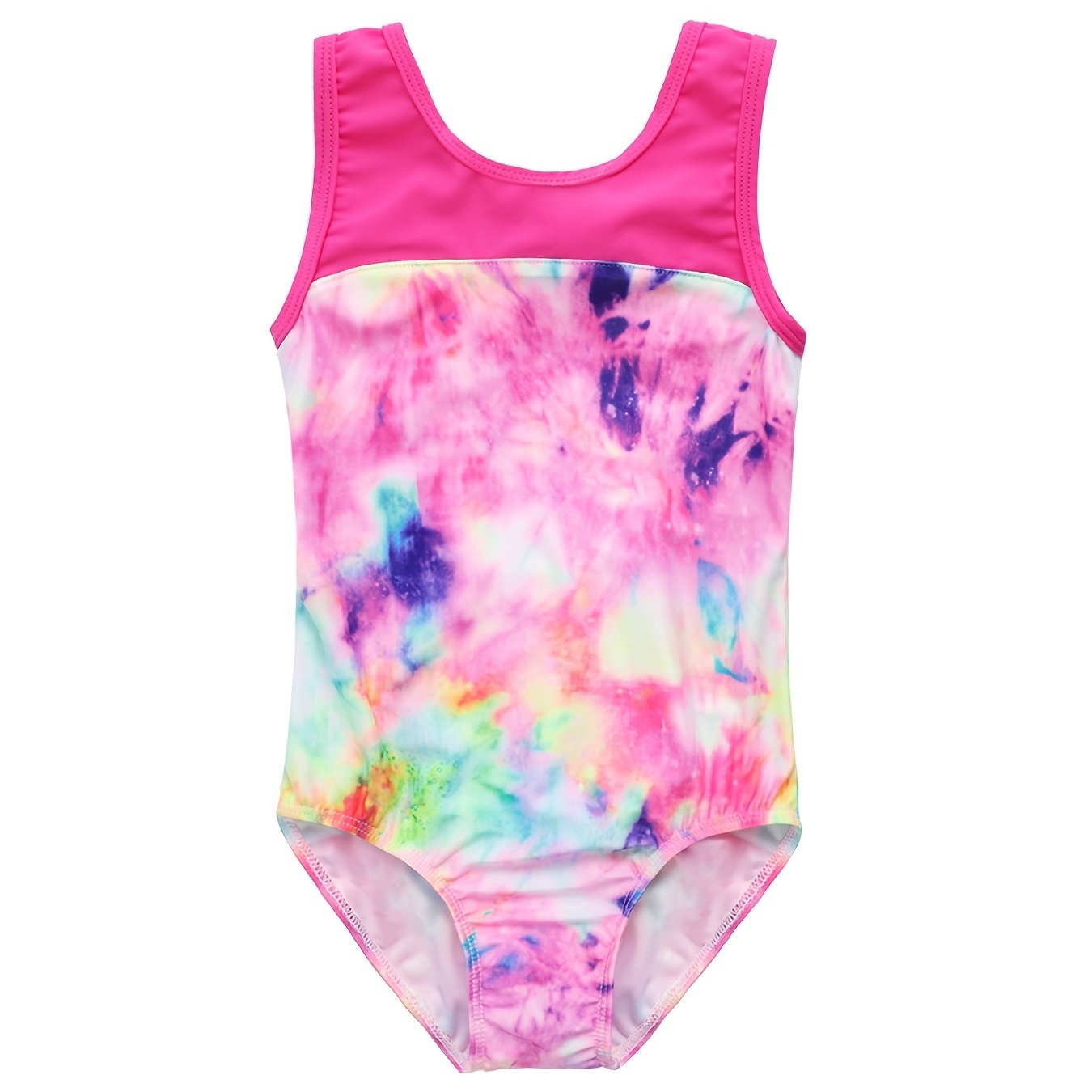 Toddler Girls Tie Dye Cut Out One Piece Swimsuit