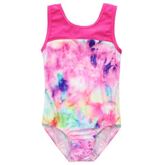 Toddler Girls Tie Dye Cut Out One Piece Swimsuit