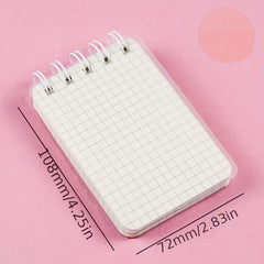 A7 Mini Spiral Notebook Grid Lined Paper