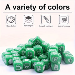 5pcs Essential Dices For Party Multiplayer Fun