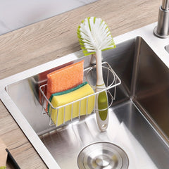 Stainless Steel Sink Caddy Sponge Holder Soap Rack