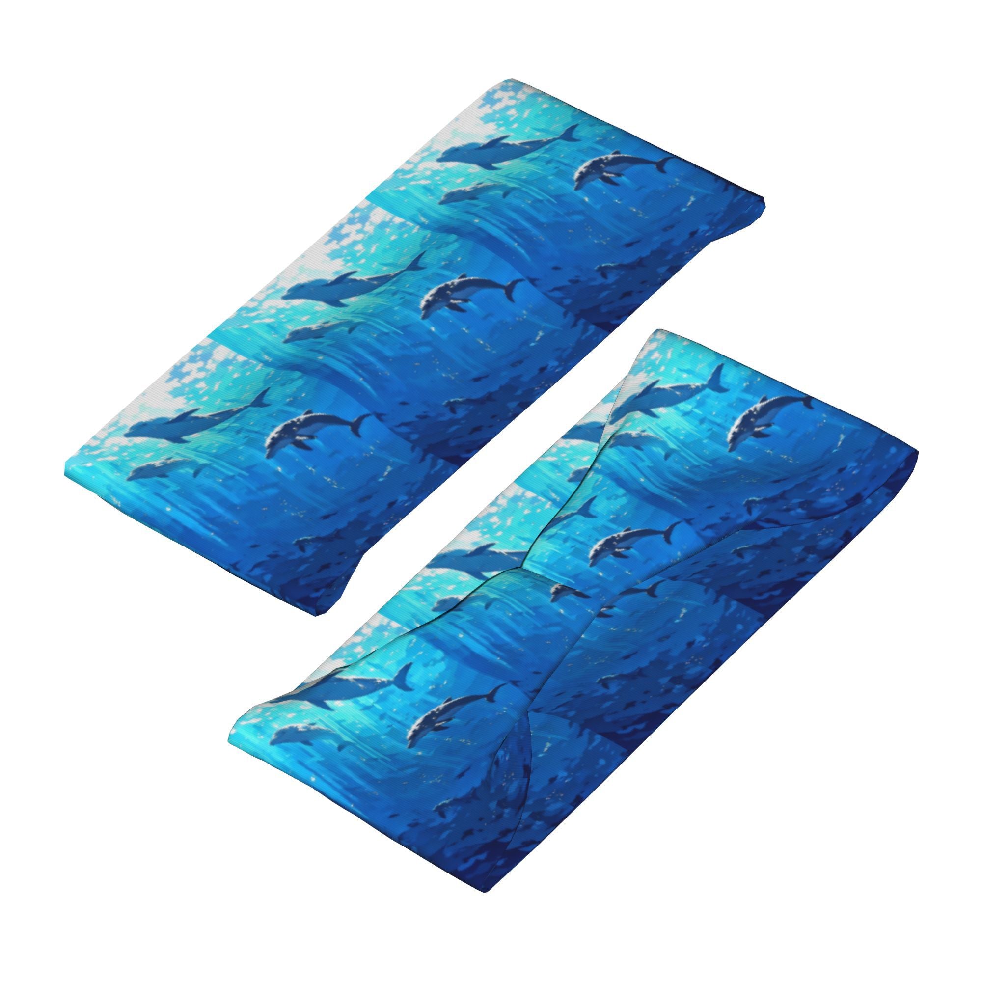 Dolphin Print Unisex Sports Headband Sweat Wicking Stretchy Polyester