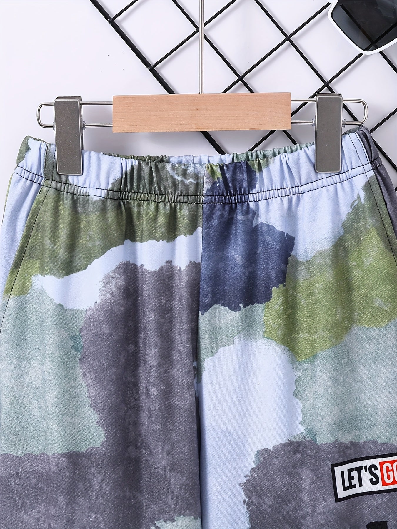 Boys Camo Style Letter Jogger Sweatpants