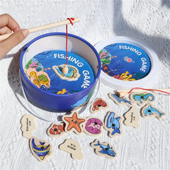 VPHWG Magnetic Wooden Fishing Game Educational Toy
