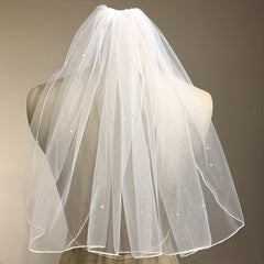Bridal Veil with Faux Pearl Small Veil Hair Accessories