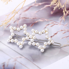 Faux Pearl Hair Clips Geometric Hair Barrettes For Women