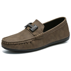 Men's Letter Decor Moccasin Loafer Shoes Non-slip Slip On Spring Summer