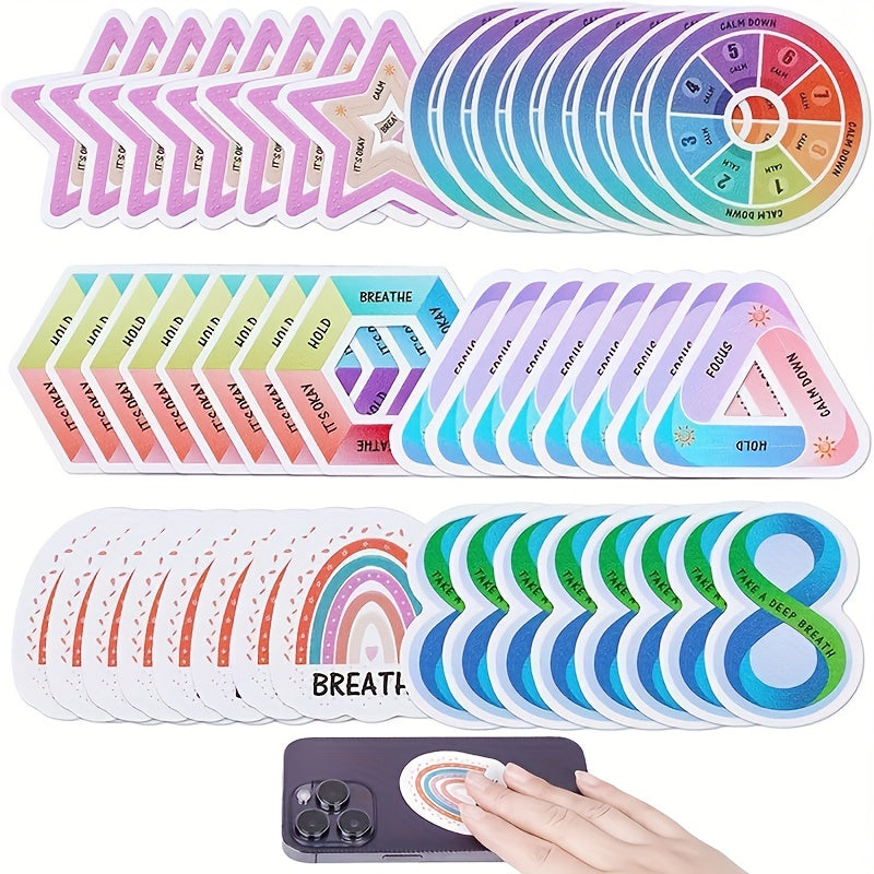 48 Calm Stickers Anxiety Relief Fidget Tactile Rough Textured Strips