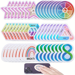 48 Calm Stickers Anxiety Relief Fidget Tactile Rough Textured Strips