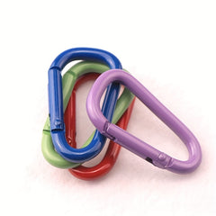 10pcs Aluminum Carabiner D Ring Clips Spring Snap Hook Keychain Clip