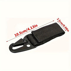 2pcs Molle Clip Buckle Nylon Belt Key Ring Holder Carabiner Hook