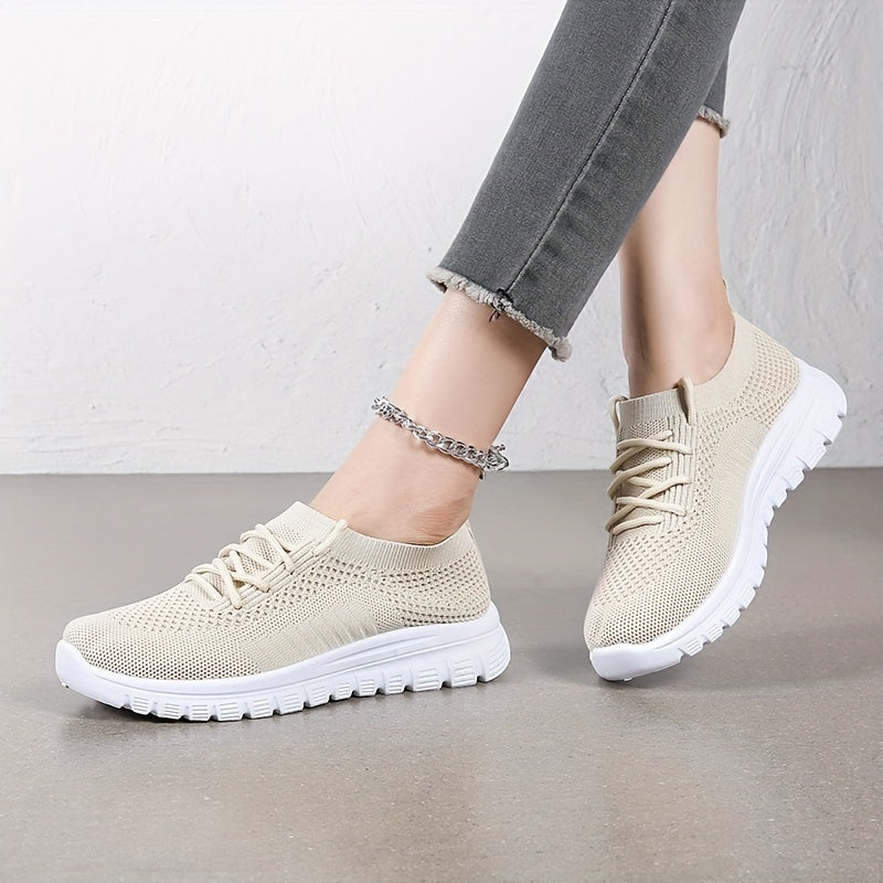 Mesh Non-Slip Sports Sneakers Lightweight Lace-Up Casual Gym Shoes