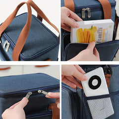 Cooler Bag Large Capacity Insulated Bento Bag for Office Worker Outdoor Picnic
