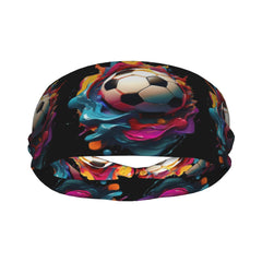 Soccer Ball Headband Unisex Sweat Wicking Stretchy & Breathable Polyester