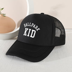 Adjustable Breathable Baseball Cap Outdoor Sport Sunshade Mesh Letter Embroidery