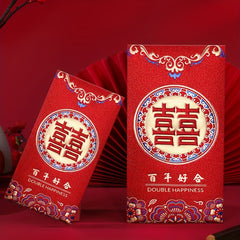 6 Pcs Vintage Chinese Red Envelopes Lucky Money Blessing Red Envelopes