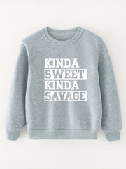 Baby Boys Letter Graphic Pullover Sweatshirt Top