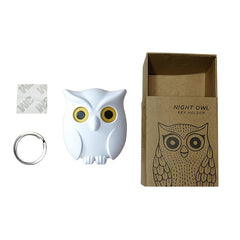 3pcs Owl Wall Hook Blinking Eyes Adhesive Key Hanger