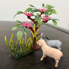 Mini Farm Wild Animal Doll Set Cow Rabbit Sheep Educational Toy Gift
