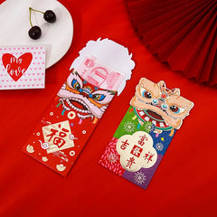 4pcs Cartoon Childrens Gift Money Packing Bag Red Envelope Spring Hongbao