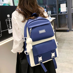4pcs Backpack Drawstring Bag Handbag Pencil Case School Bookbag for Teenagers