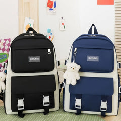 4pcs Backpack Drawstring Bag Handbag Pencil Case School Bookbag for Teenagers