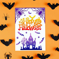 4pcs Halloween Lace Corner Cutting Dies for DIY Scrapbook Cards Making