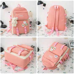 Canvas Schoolbags For Teenage Girls Backpack Women Laptop Rucksack School Bags