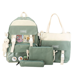 Canvas School Bag for Teenagers Girls Student Women Travel Backpacks