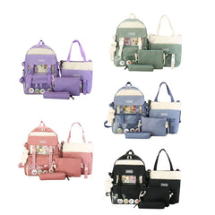Canvas School Bag for Teenagers Girls Student Women Travel Backpacks