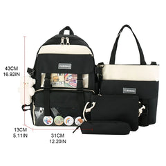 Canvas School Bag for Teenagers Girls Student Women Travel Backpacks Female