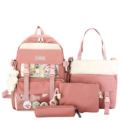 Canvas School Bag for Teenagers Girls Student Women Travel Backpacks Female