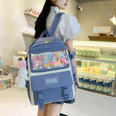 4pcs Women Backpacks Girls Bookbags Rucksack Mochila Shoulder Bags School Set