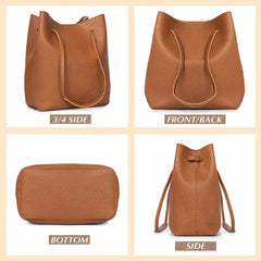 4pcs Women Handbags Wallet Tote Shoulder Bag Satchel Purse Set PU Leather