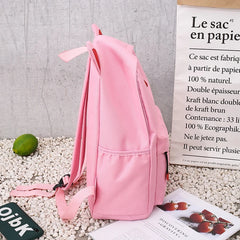 4pcs Women School Backpacks Girls Student Book Bag B