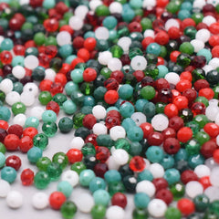 4x4.5mm Roundle Faceted Glass Beads Bag for DIY Jewelry Making