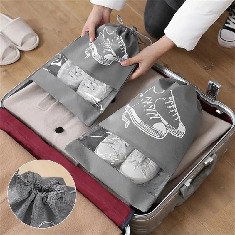 Shoes Storage Bag Closet Organizer Portable Waterproof Pocket