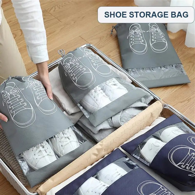Shoes Storage Bag Closet Organizer Portable Waterproof Pocket
