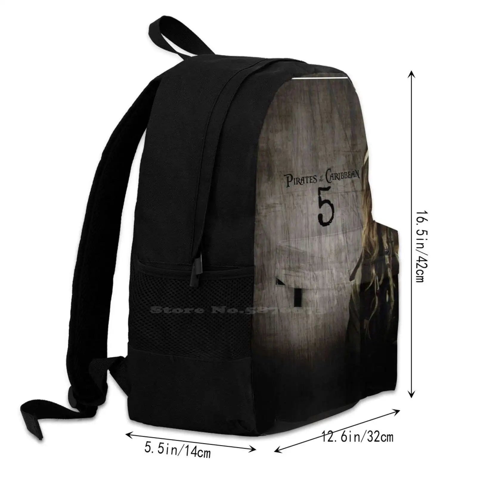 Pirates of the Caribbean Backpack for Men Women Girls Teenage Johnny Depp