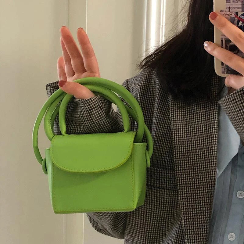 Mini PU Leather Shoulder Bag for Women Cross-body Stylish
