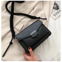 Women Girls Small Crossbody Bag with Braided Strap, 5 Colors